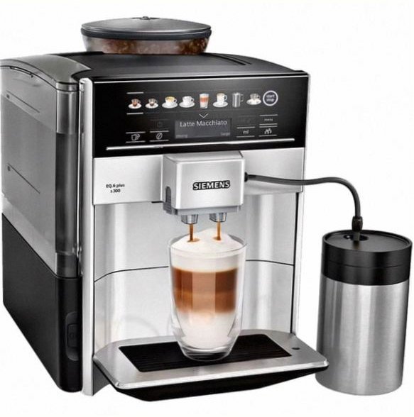 Siemens EQ6 plus s300 Kaffeevollautomat TE653M11RW Silber/Schwarz